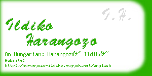 ildiko harangozo business card